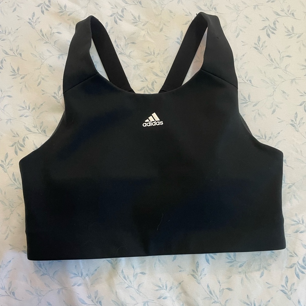 Adidas Black longline sports bra